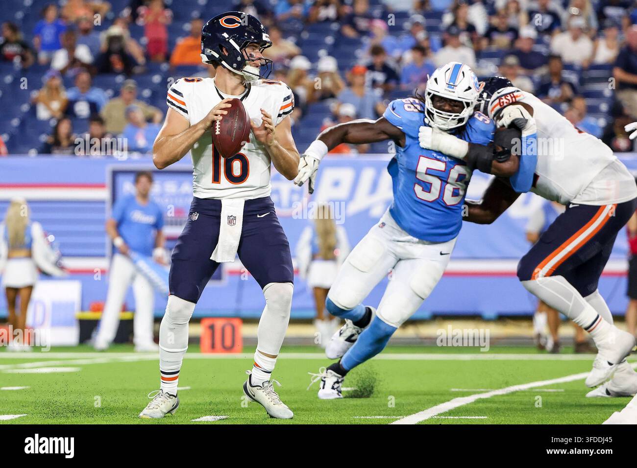 Quarterback des Chicago Bears Miller Moss. (John Kane/Sports South Media) Banque D'Images