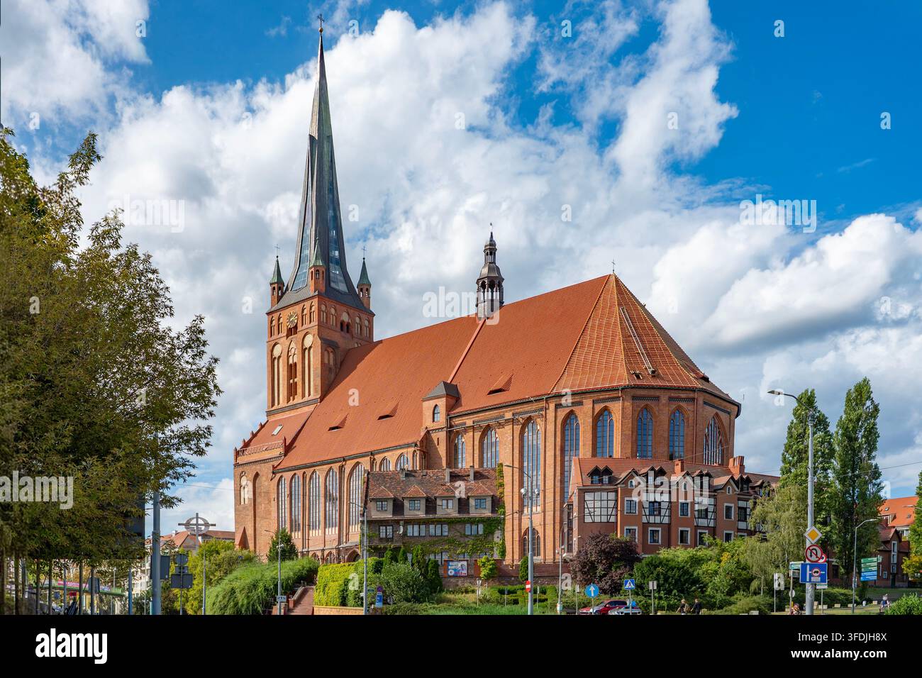Basilique cathédrale Saint-Jacques l'Apôtre, Szczecin, Pologne Banque D'Images