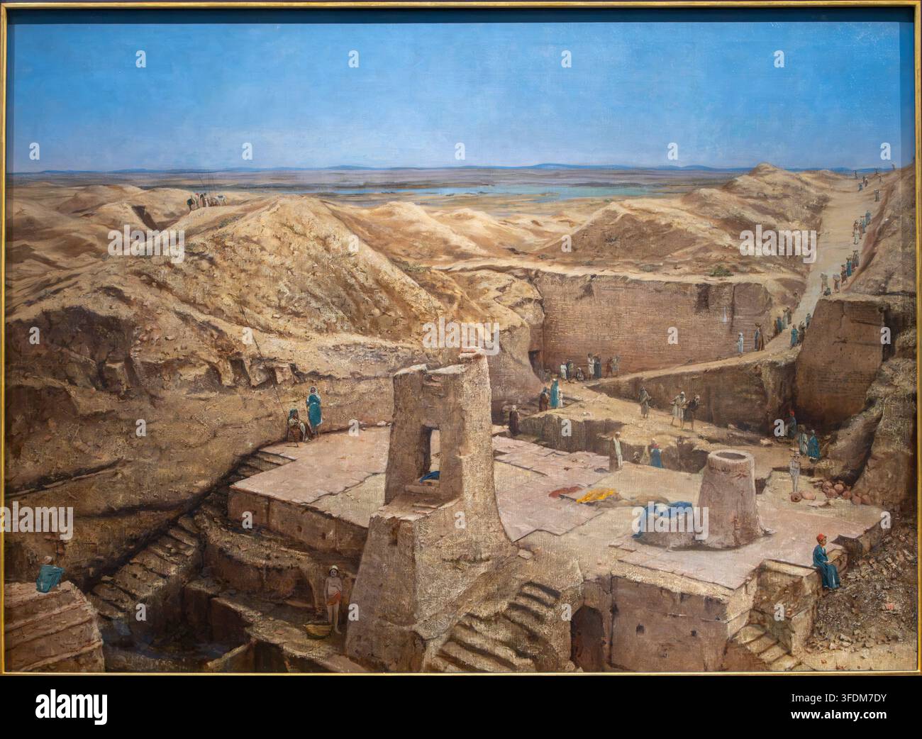 Osman Hamdi Bey, Les fouilles de la cour du temple à Nippur, 1903, exposition sur l'orientalisme, Metropolitan Museum of Art, New York City Banque D'Images