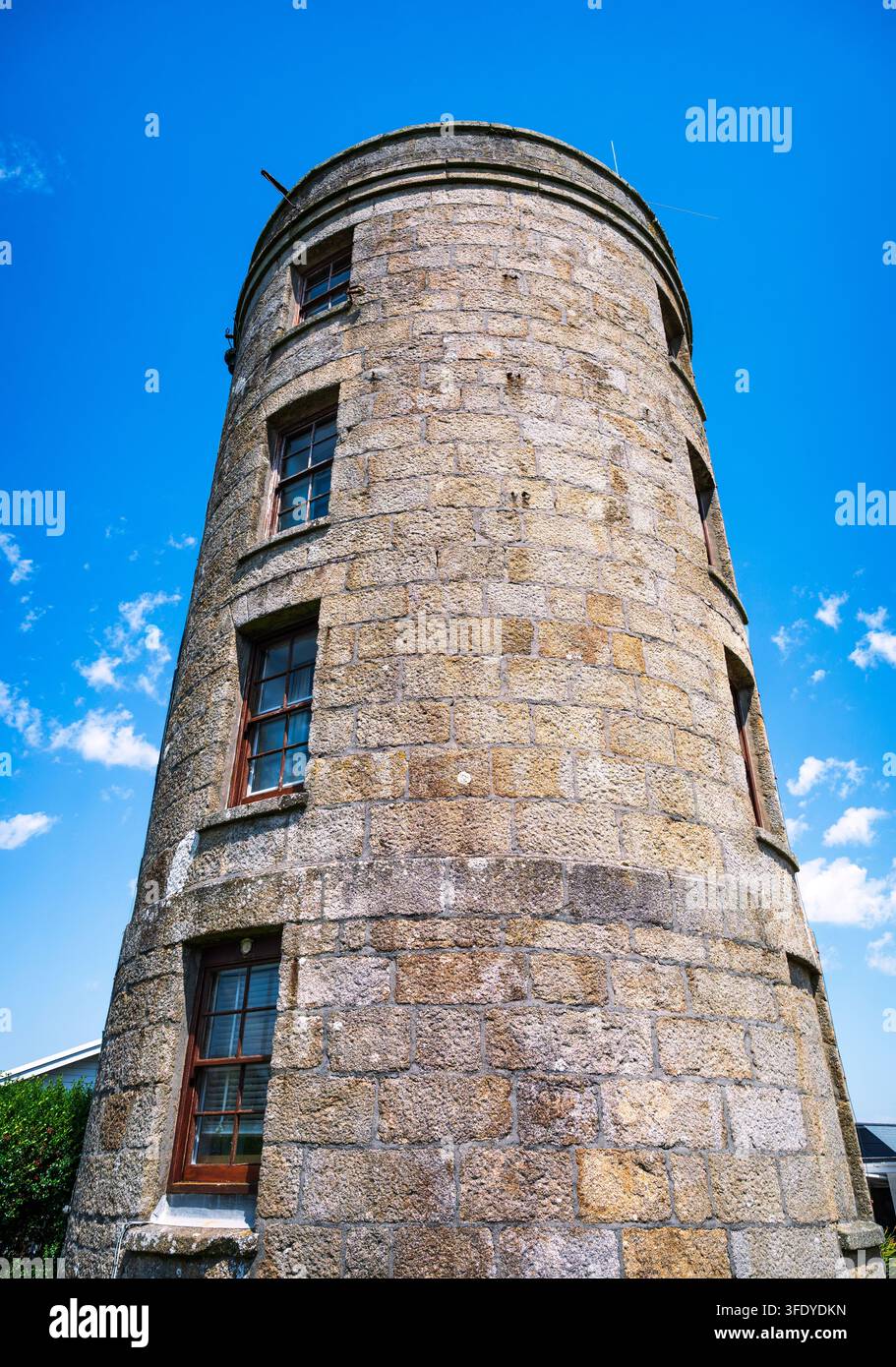 Au point le plus élevé des îles, la Tour du Télégraphe a été construite en 1814 en tant que station militaire de sémaphore. St Mary's, Isles of Scilly, Royaume-Uni. Banque D'Images