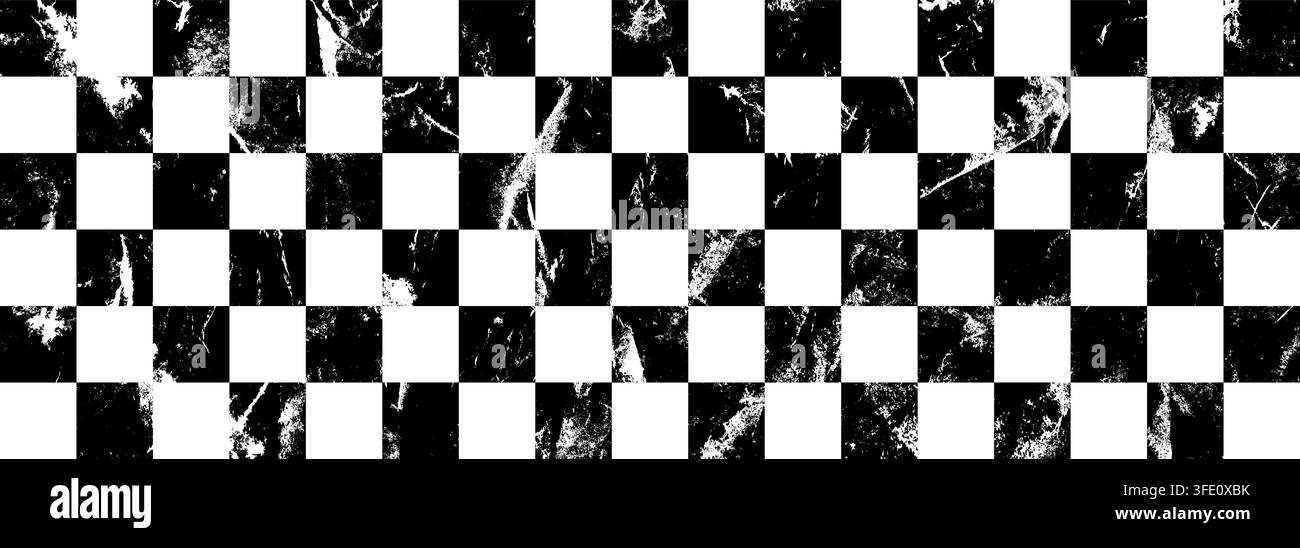 Fond à damier grunge avec illustration vectorielle de rayures de course. Illustration de Vecteur