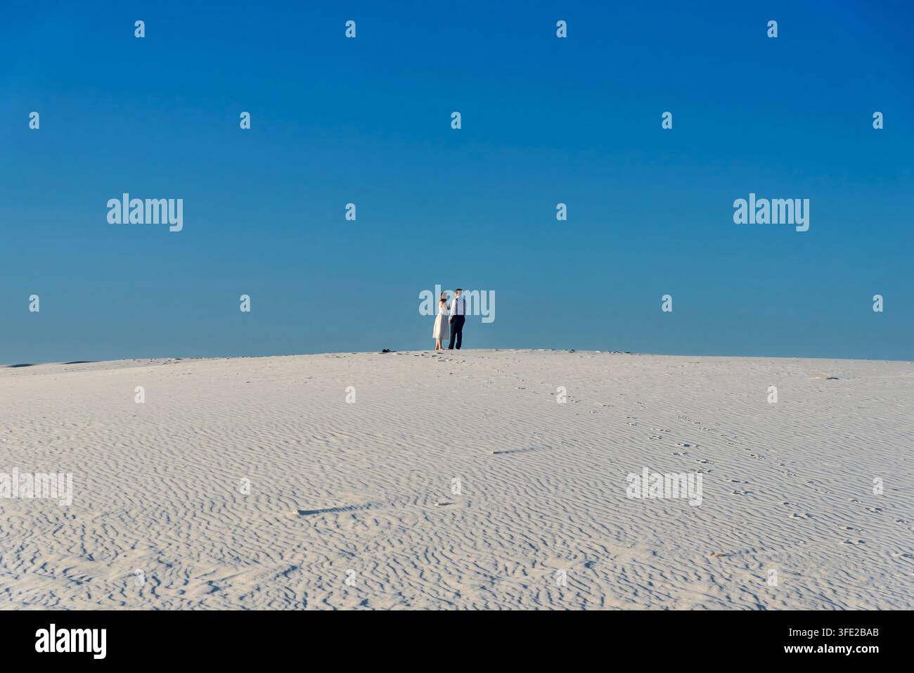 Parc national de White Sands ; Nouveau-Mexique, États-Unis Banque D'Images