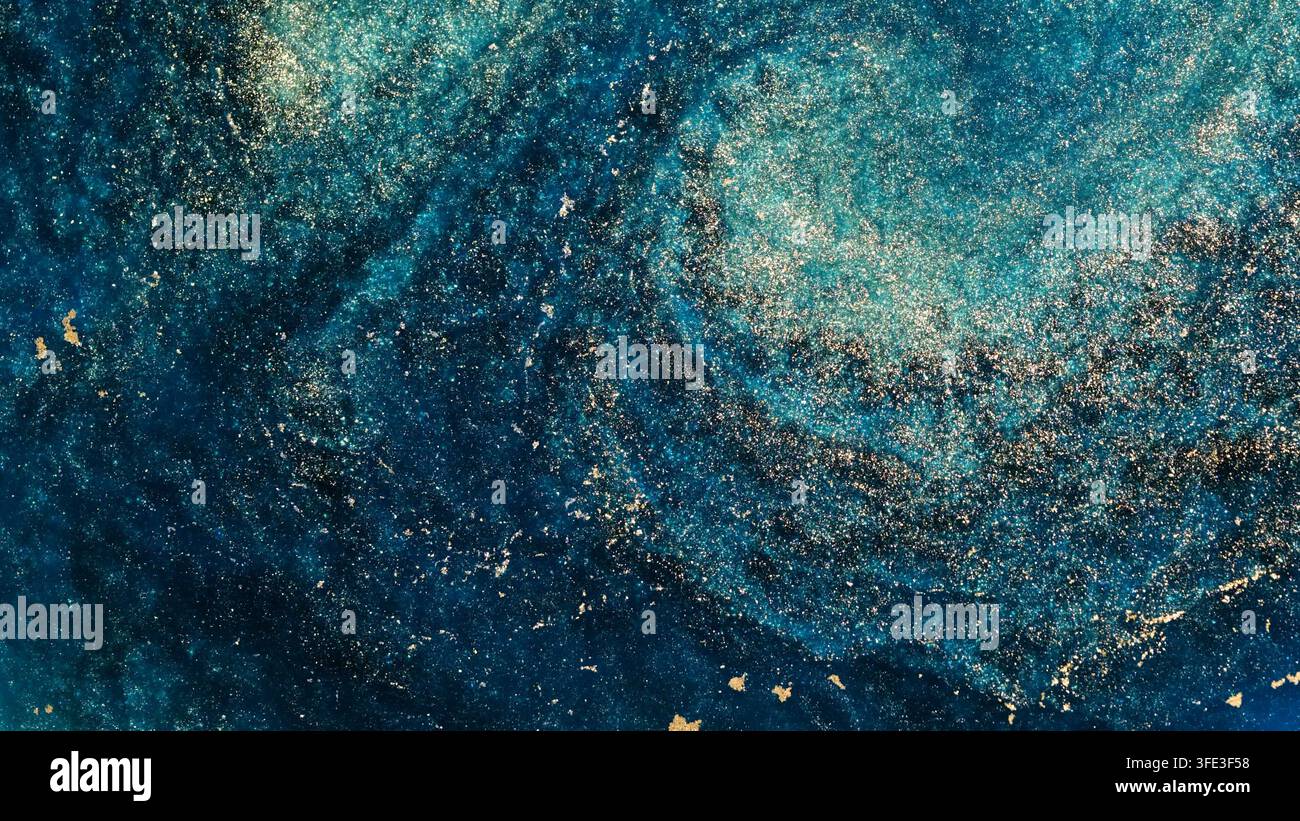 Mélange de fragments d'encre alcoolisée avec une vue macro détaillée des couleurs Banque D'Images