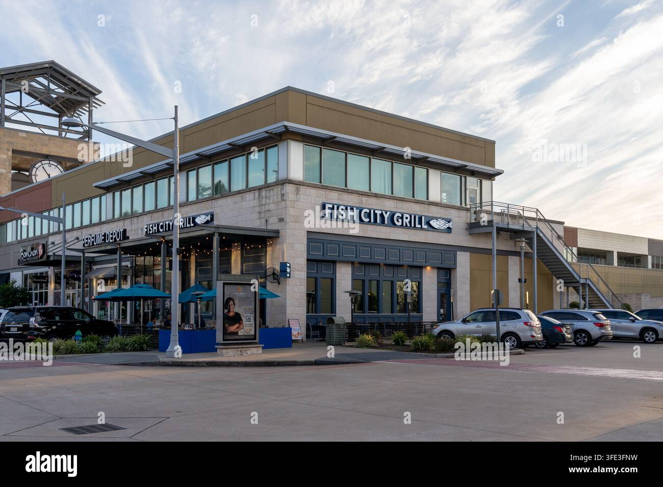 Un restaurant Fish City Grill situé sur Broadway Street à Pearland, Texas, États-Unis. Banque D'Images