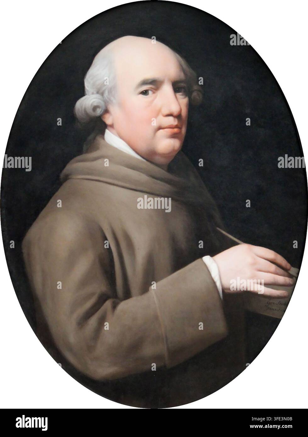 Un autoportrait de George Stubbs Banque D'Images
