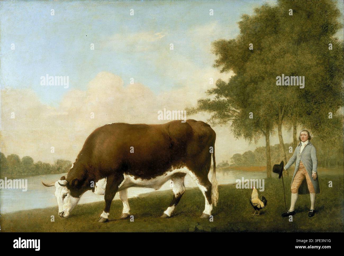 La Peinture L'Oxfordshire Ox (1790) par George Stubbs Banque D'Images
