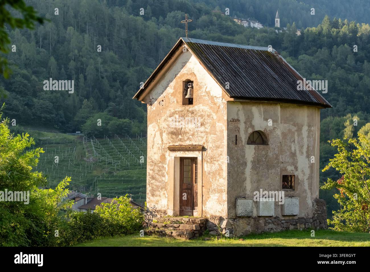 Chapelle de Sant'Antonio di Padova à Segonzano, Trentin, Italie Banque D'Images