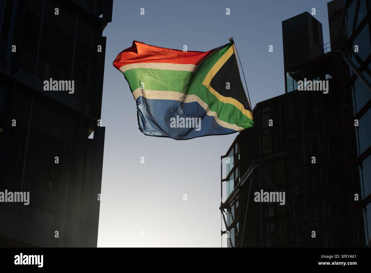 Drapeau sud-africain Banque D'Images