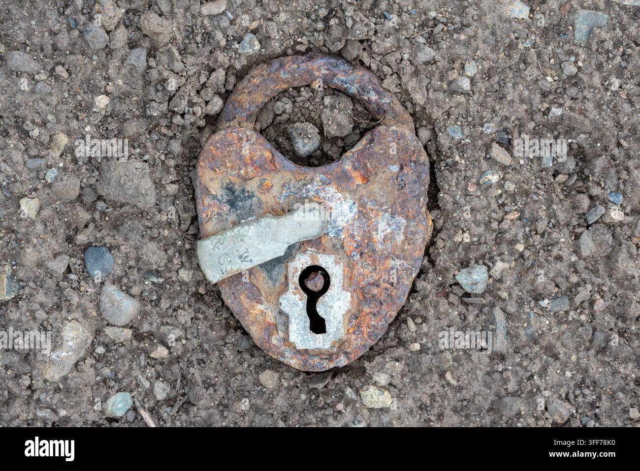 Cadenas vintage rouillé, Oregon, États-Unis. Banque D'Images