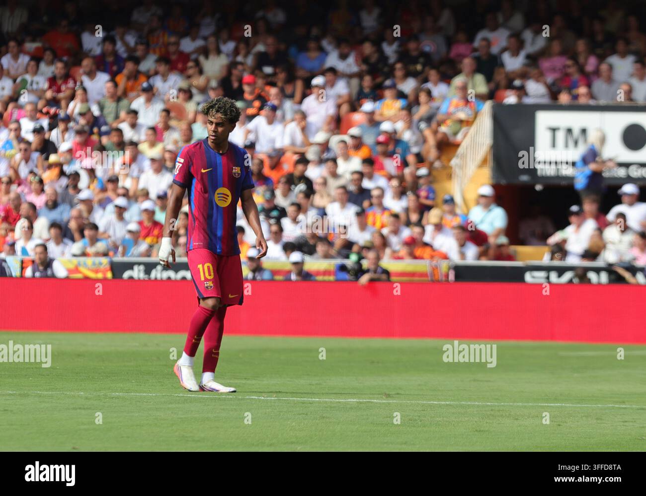 Lamine Yamal du FC Barcelone lors d'un match de La Liga Banque D'Images