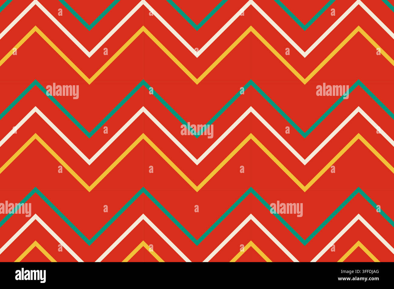 Fond vectoriel à motif zigzag en chevron rouge sans couture. Texture de lignes abstraites colorées pour la conception de textiles, de vêtements et de papier d'emballage. Illustration de Vecteur