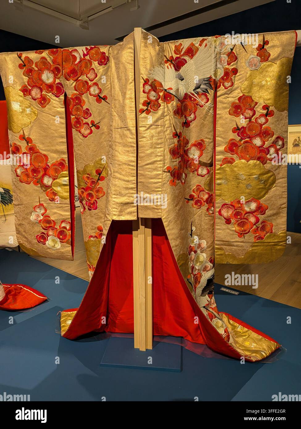 Kimono de mariage japonais à la York Art Gallery Banque D'Images