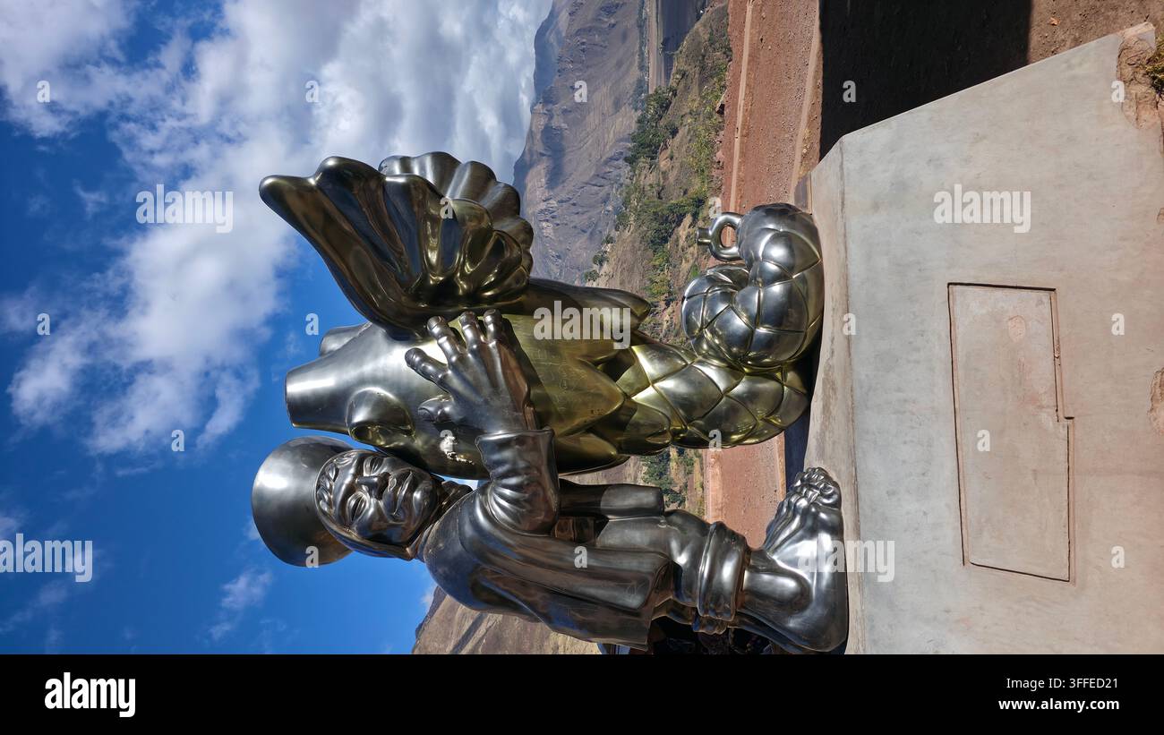 Statue de Cusco Pérou - Image de stock capturée avec un smartphone