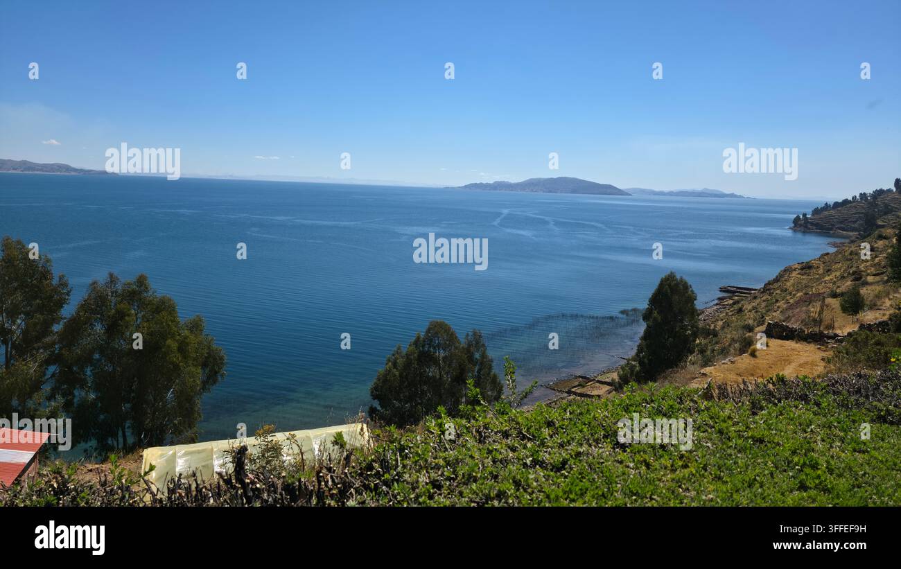 Lac Titicaca île Taquile - Image de stock capturée avec un smartphone