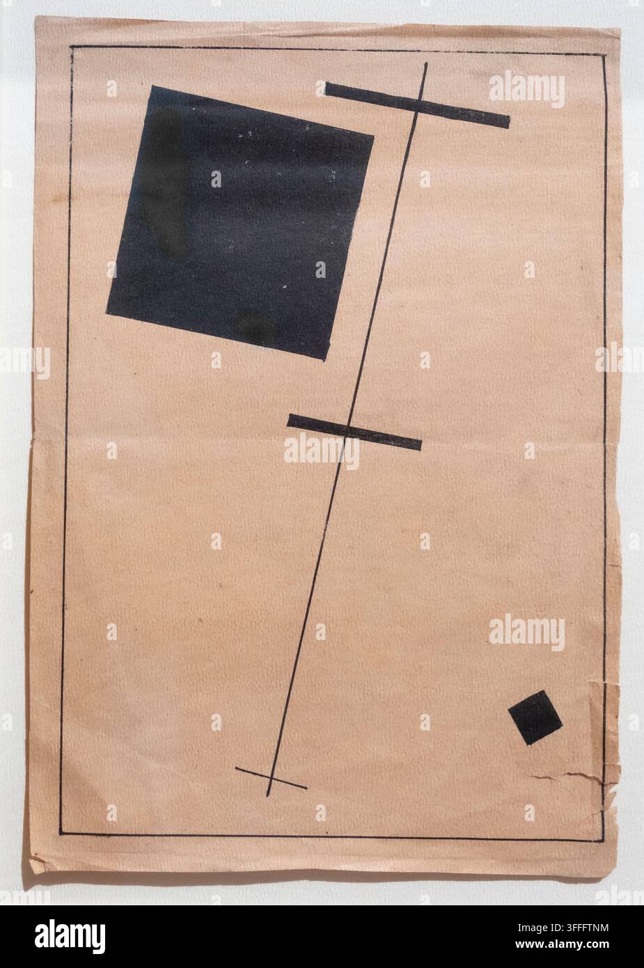 Kazimir Malevich, n. 1879 - d. 1935. sans titre, 1919, lithographie. Museum of Modern Art, collection Costakis. Grèce. Banque D'Images