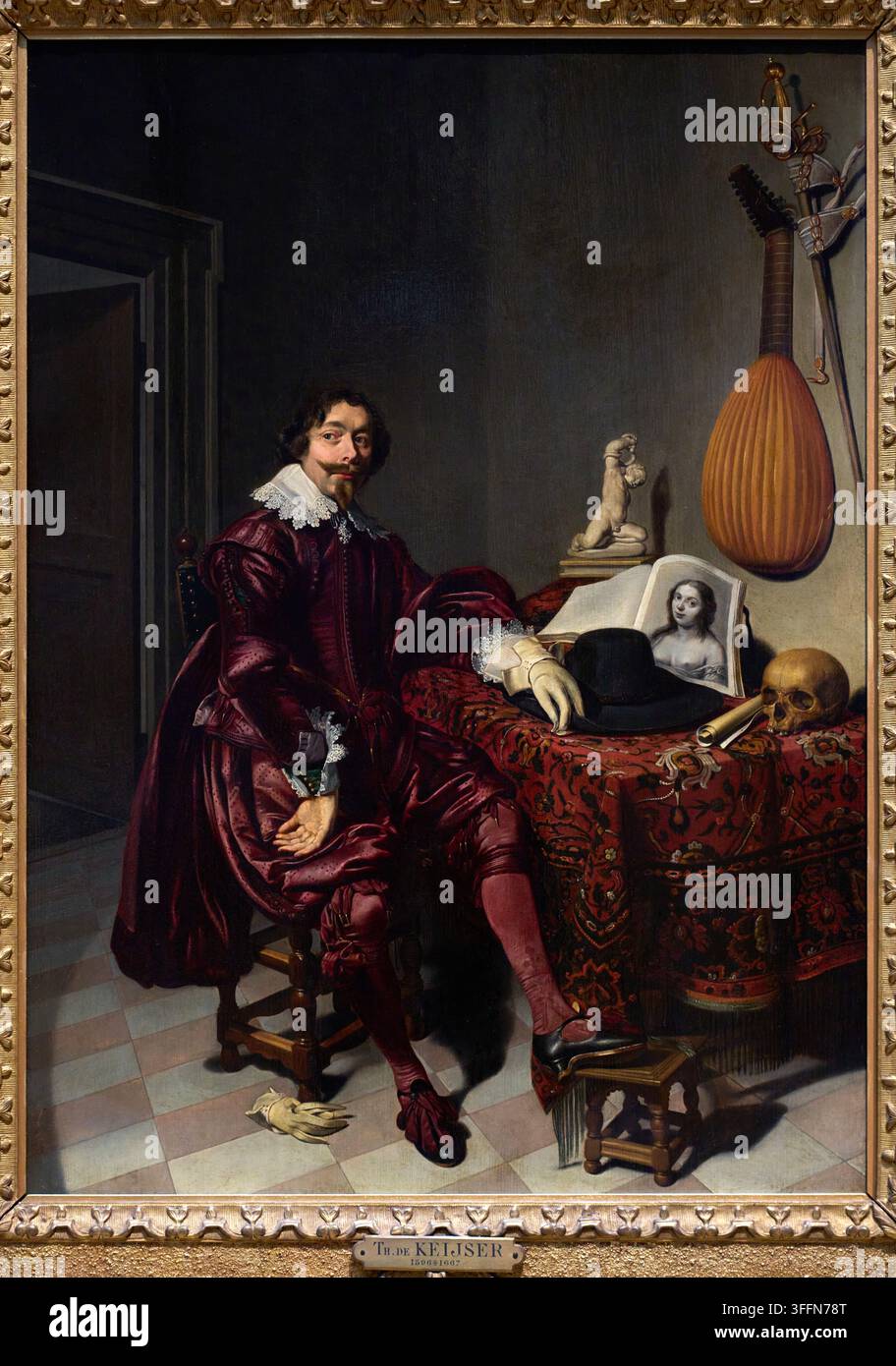 Portrait de David Bailly, 1625-1630, Thomas de Keyser (1596-1667), Rijksmuseum, Amsterdam, Pays-Bas Banque D'Images