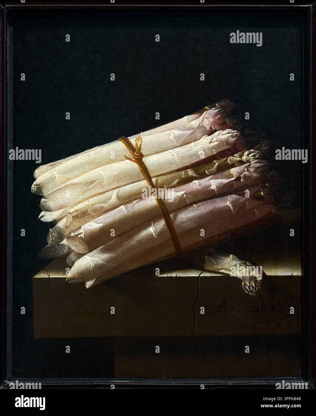 Nature morte à l'asperge, 1697, Adriaen Coorte (actif vers 1683-1707), Rijksmuseum, Amsterdam, Pays-Bas Banque D'Images