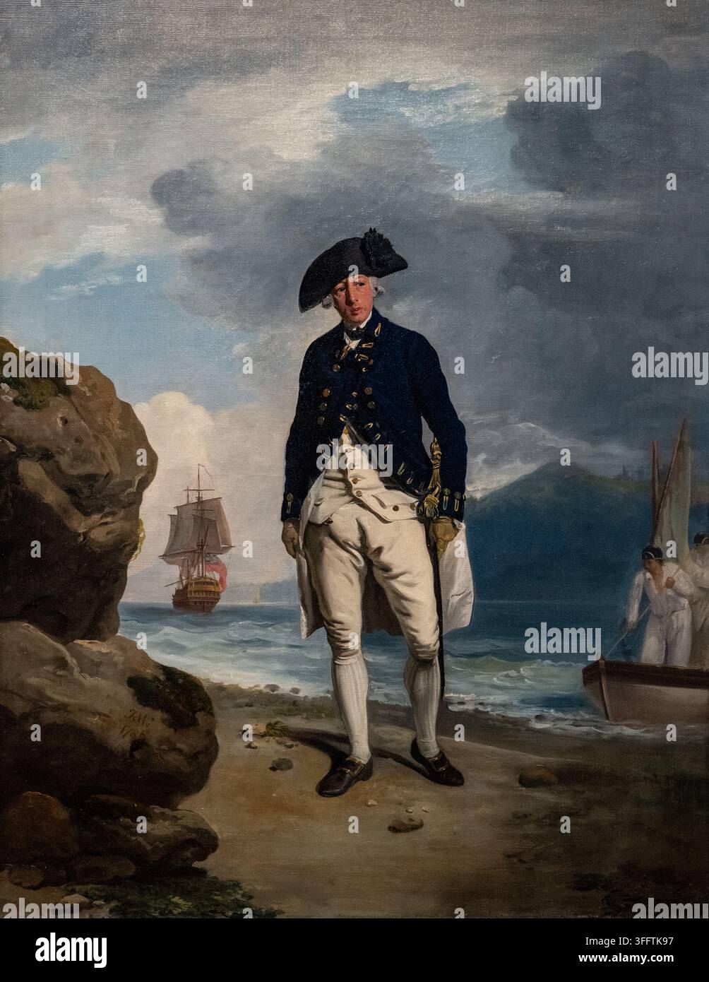 Portrait du capitaine Arthur Phillip par Francis Wheatley à la National Portrait Gallery de Londres Banque D'Images