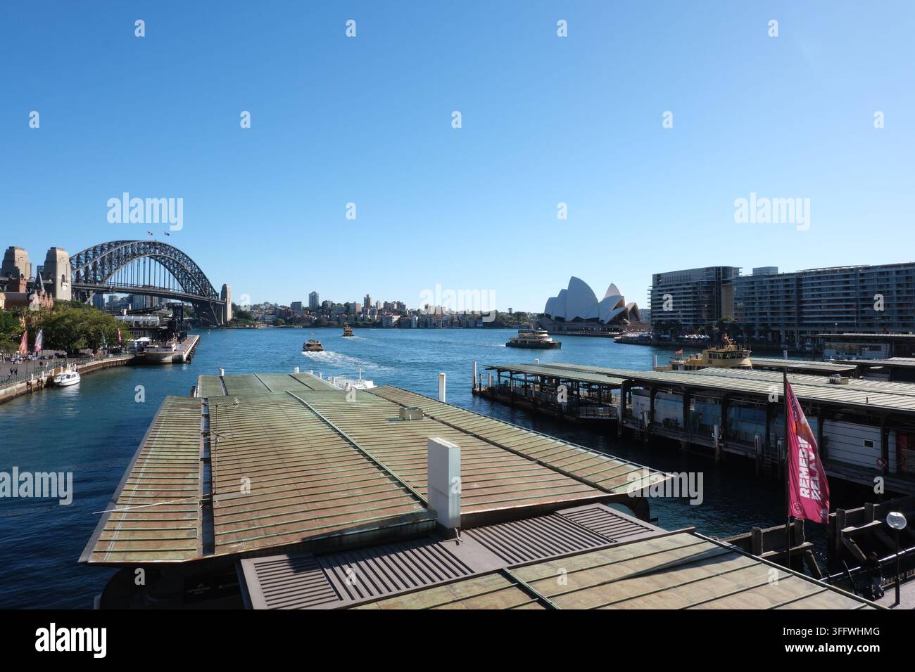 Port Jackson depuis le Circular Quay Banque D'Images
