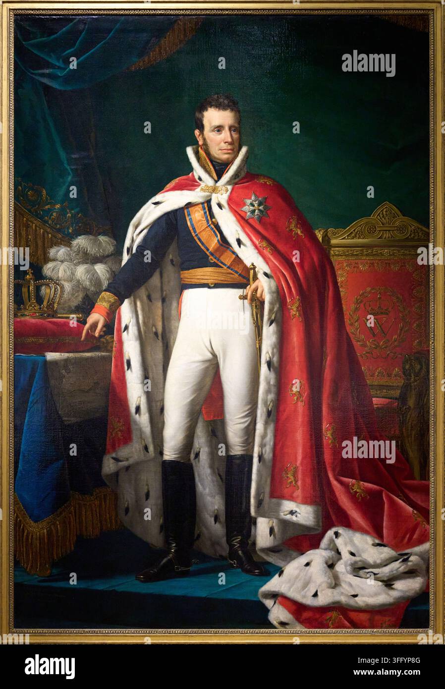 Portrait de Guillaume Ier, roi des Pays-Bas, 1819, Joseph Paelinck (1781-1839), Rijksmuseum, Amsterdam, Pays-Bas Banque D'Images