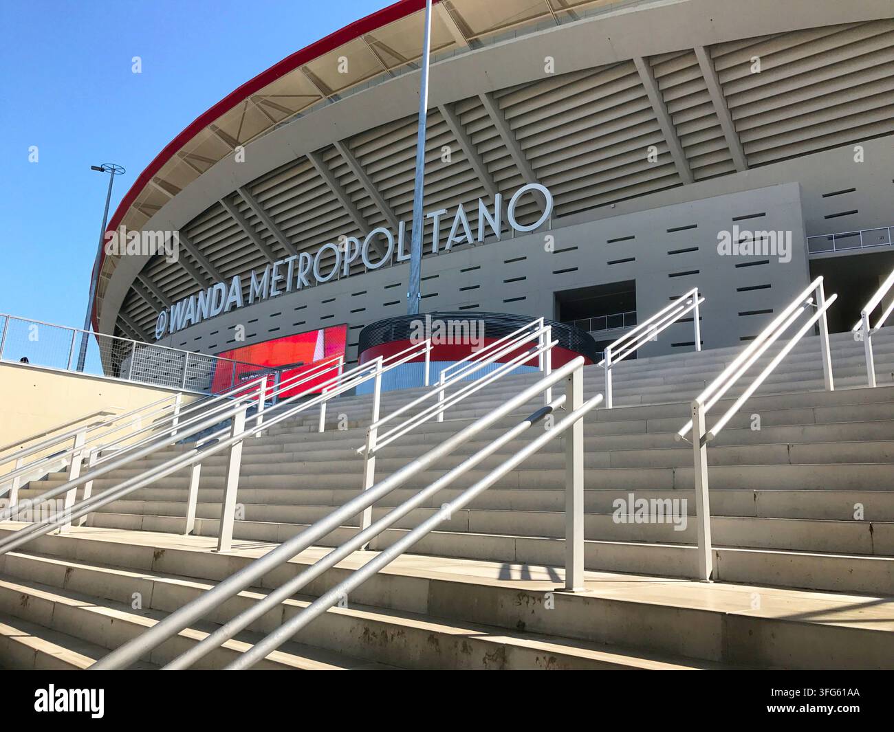 Façade du stade Metropolitano. Madrid, Espagne. Banque D'Images