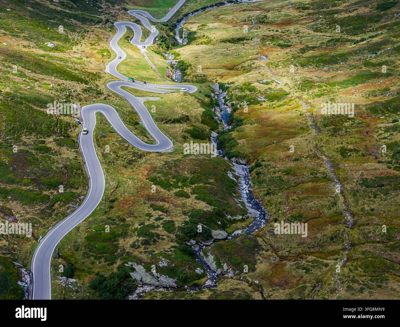 Col de San Bernardino. Col montagneux en Suisse. San Bernardino, Mesocco, Canton des Grisons, Suisse Banque D'Images