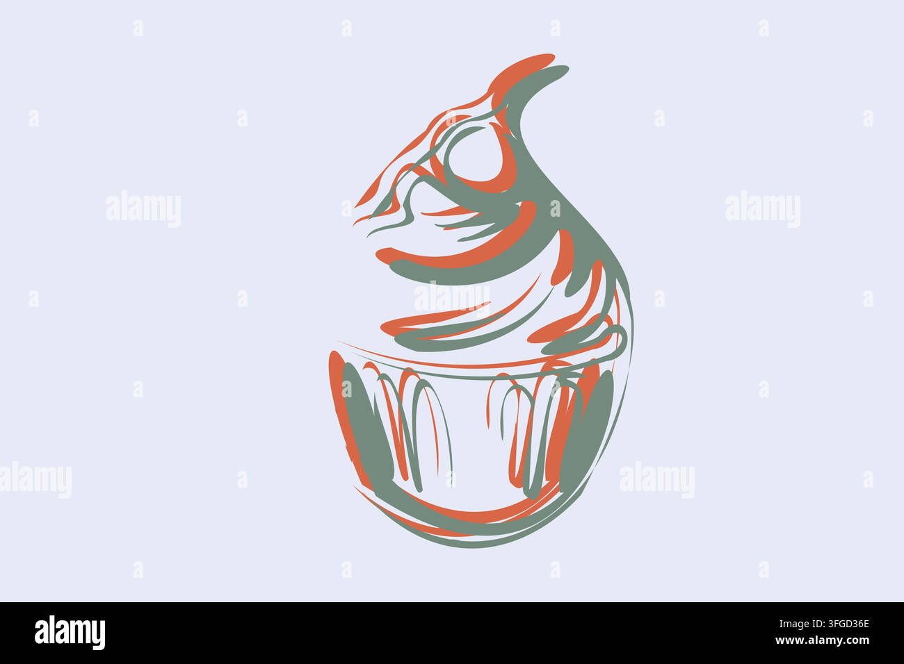 cupcake crème Illustration de Vecteur