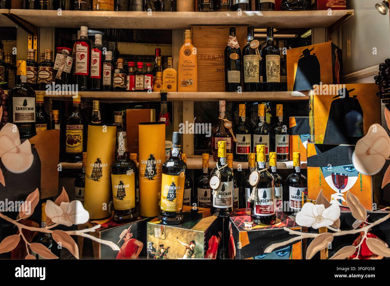 Présentation de vin de Porto, vieille ville de Porto, Portugal, Porto, nord du Portugal, Portugal Banque D'Images
