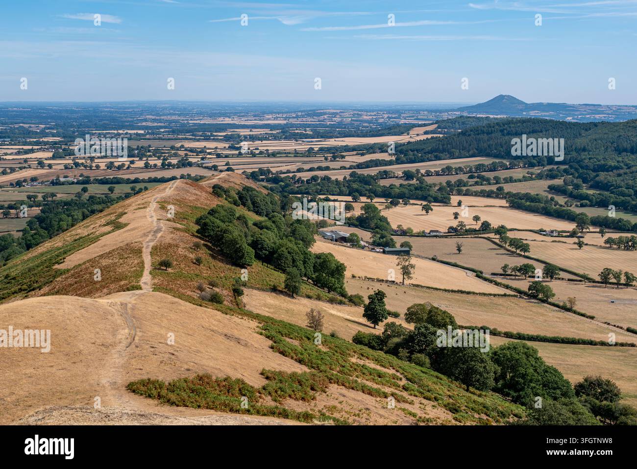 The Lawley, Shropshire, par une chaude journée d'été en 2026 Banque D'Images
