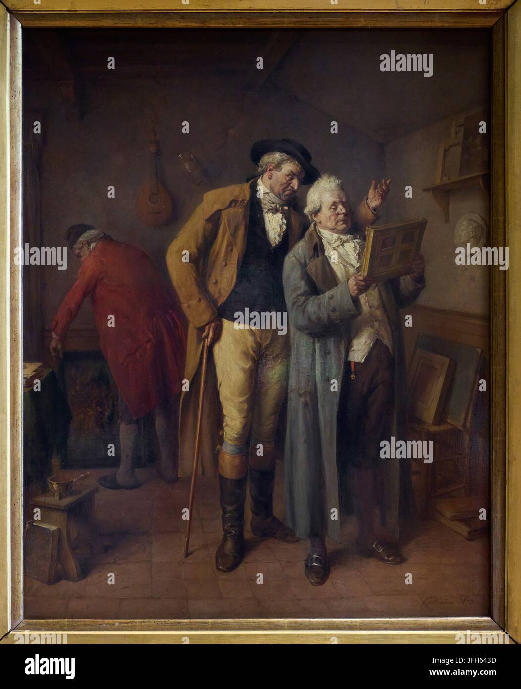 Chez l'artiste marchand, 1873, Jean Baptiste Madou (Bruxelles 1796 - Sint-Joost-ten-Node 1877), KMSKA, Musée royal des beaux-arts, Anvers, Belgique Banque D'Images