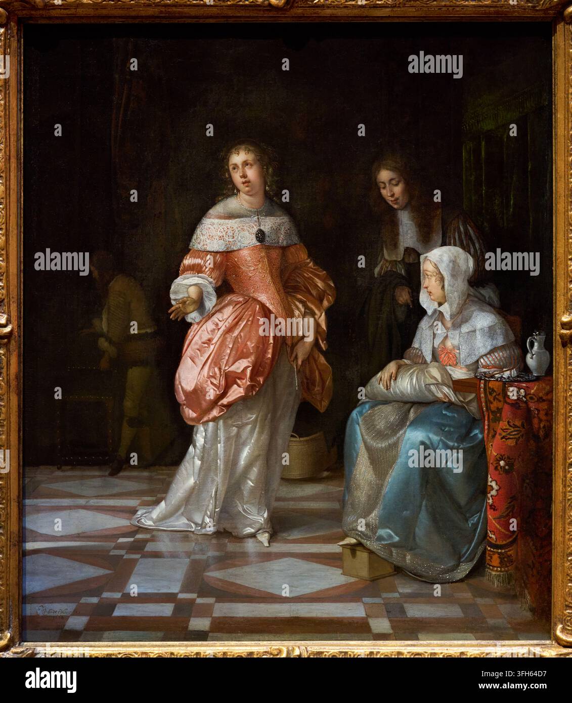 La Visite à la crèche, 1664, Eglon van der Neer (Amsterdam 1635/1636 – Düsseldorf 1703), KMSKA, Musée royal des beaux-arts, Anvers, Belgique Banque D'Images