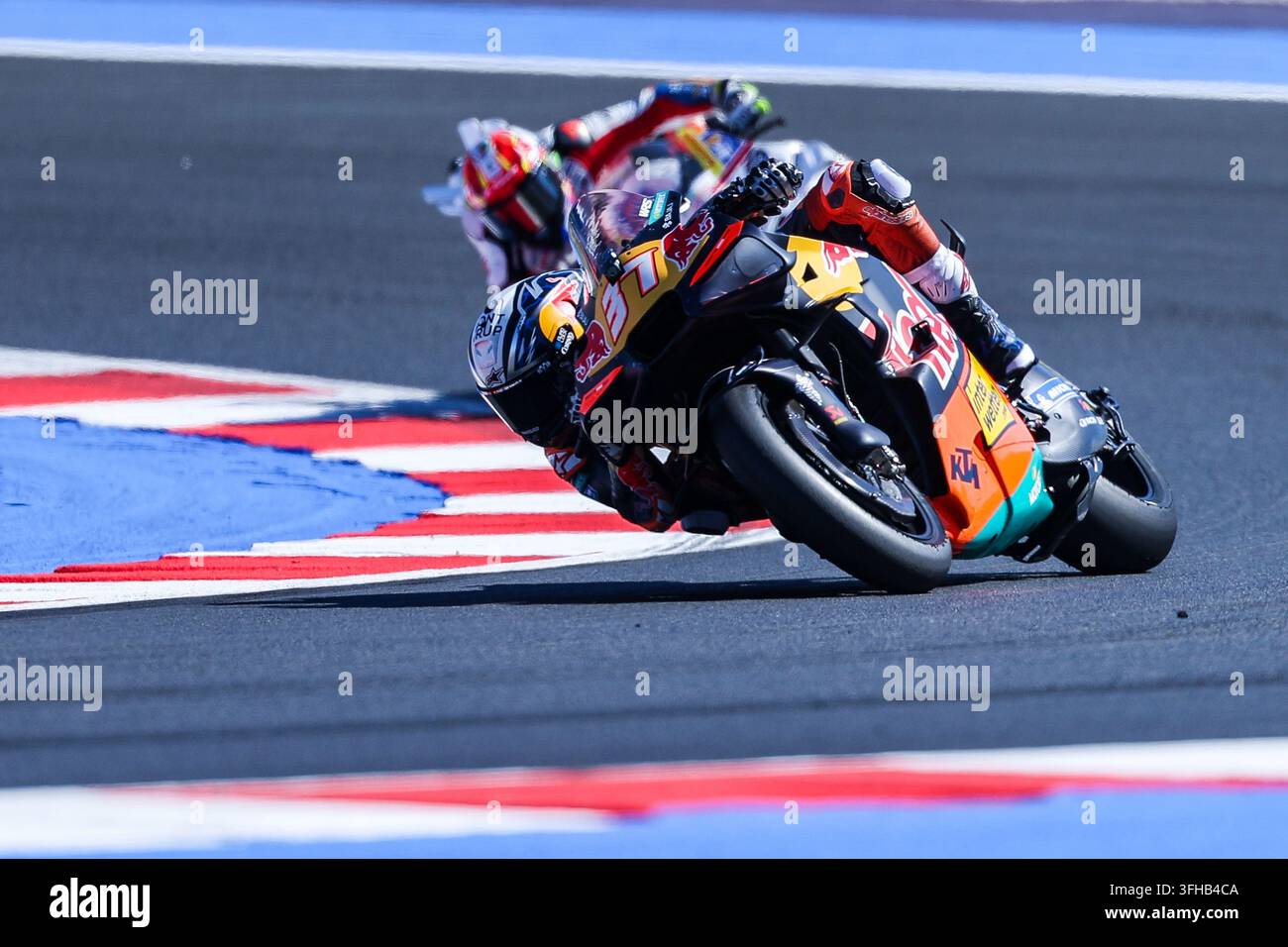 Pedro Acosta d'Espagne et Red Bull KTM Factory Racing vus pendant la course du GP14 Red Bull Grand Prix de San Marino et de la Riviera de Rimini. Banque D'Images
