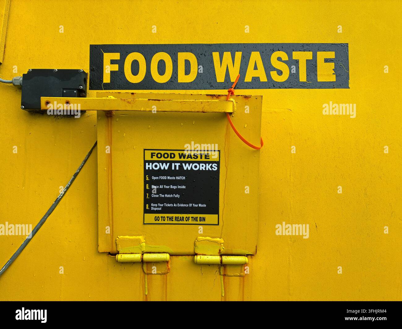Benne à déchets alimentaires Banque D'Images