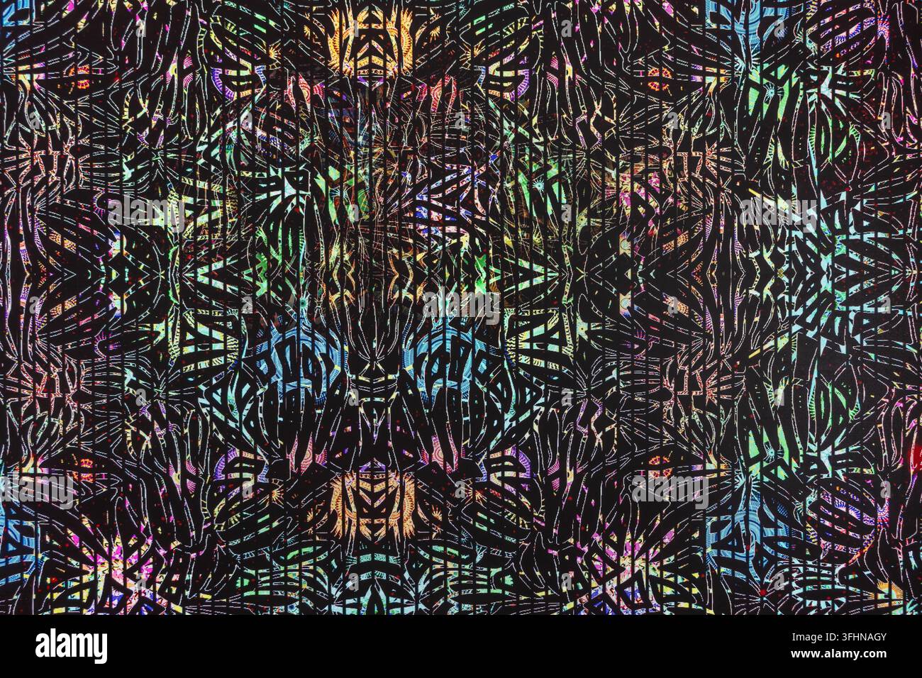 Fond d'illusion optique de stéréogramme abstrait Banque D'Images
