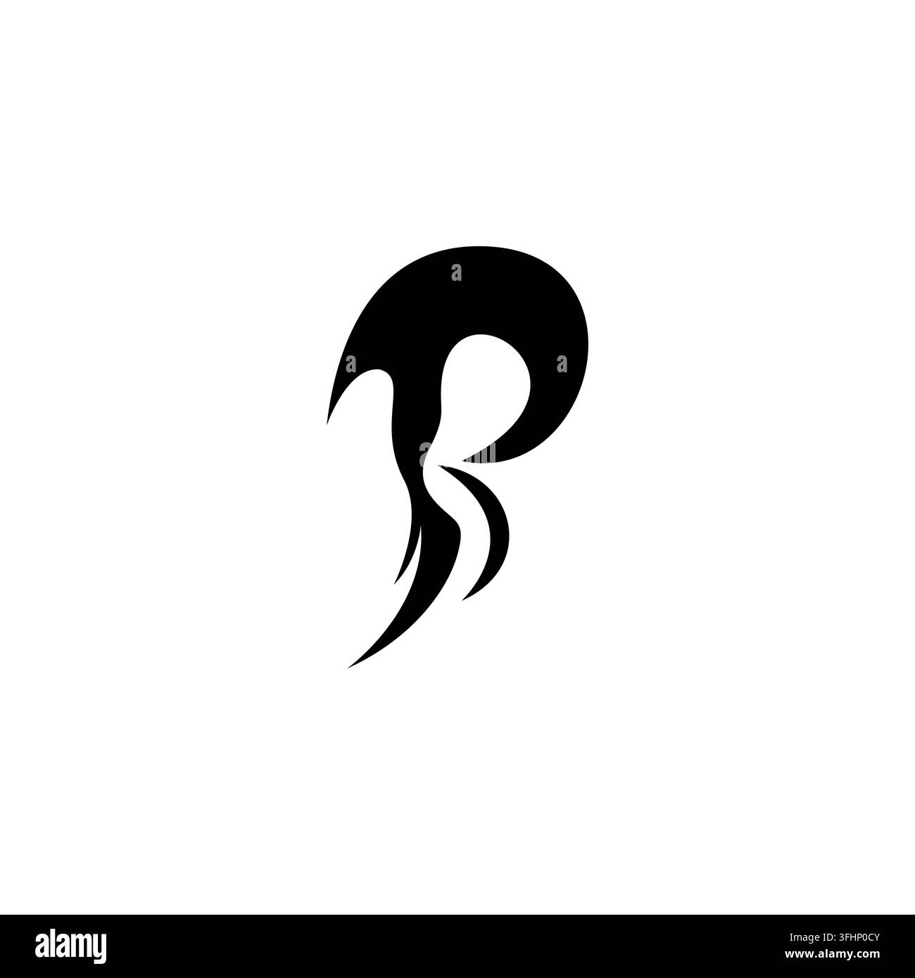 Lettre B Corne Design de logo simple Illustration de Vecteur