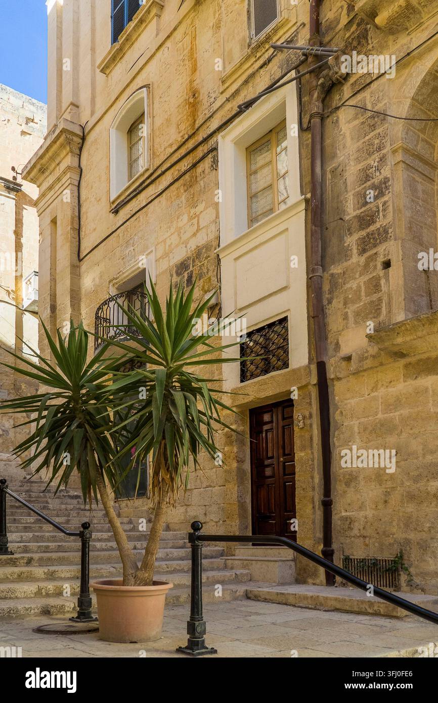 Malte - la Valette, City Street de la Valette Banque D'Images