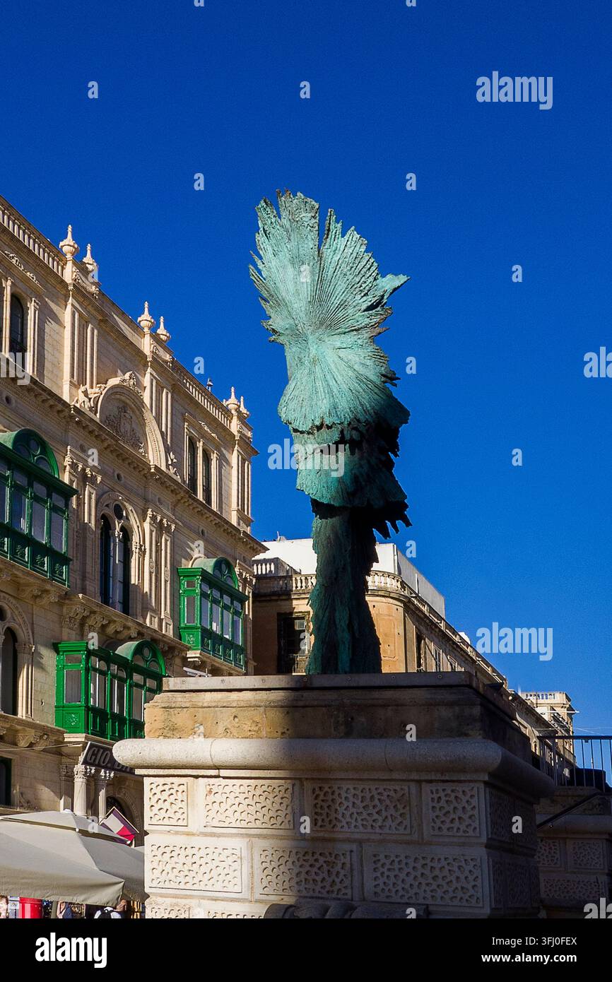 Malte - La Valette, La Déesse du Palmier pour Malte par Michele Oka Doner Banque D'Images