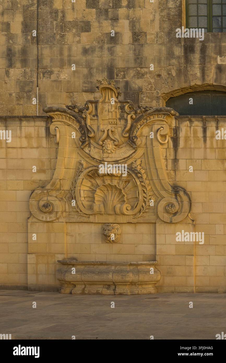 Malte - La Valette, Fontaine de Wignacourt Banque D'Images