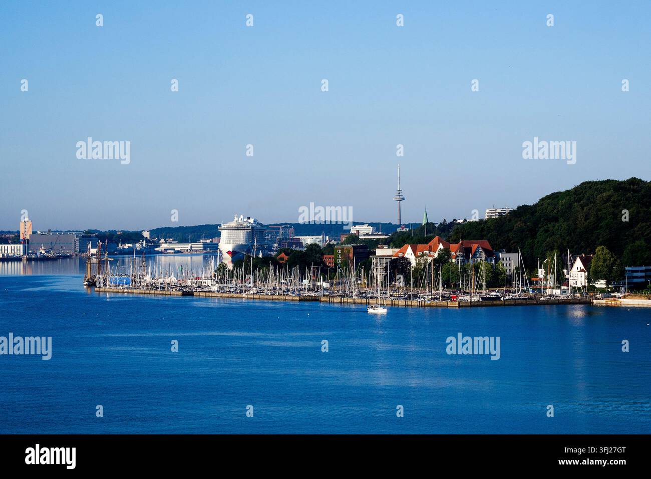 Allemagne - Kiel, Zone portuaire du fjord de Kiel Banque D'Images