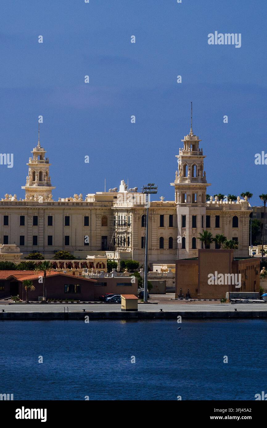 Égypte - Alexandrie, le palais de Ras Al Tin au port Banque D'Images