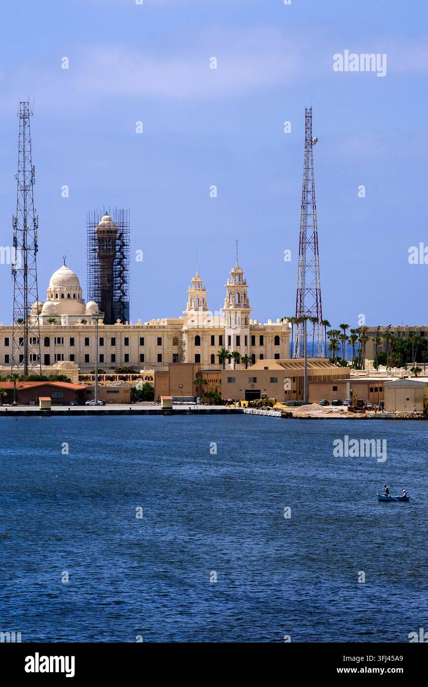Égypte - Alexandrie, le palais de Ras Al Tin au port Banque D'Images
