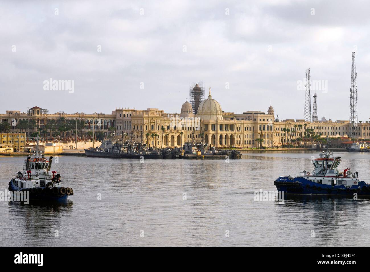 Égypte - Alexandrie, le palais de Ras Al Tin au port Banque D'Images