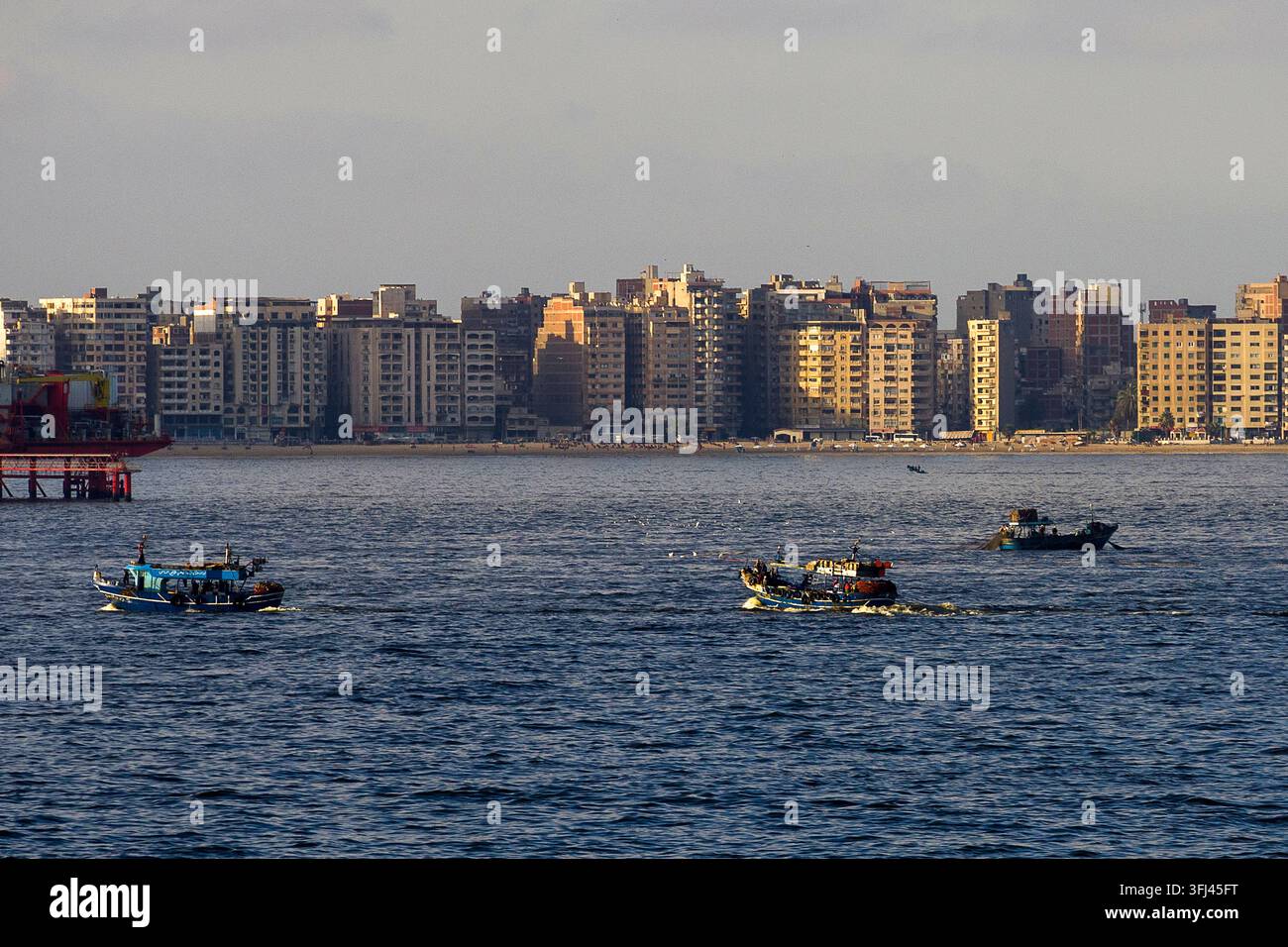 Égypte - Alexandrie, le palais de Ras Al Tin au port Banque D'Images