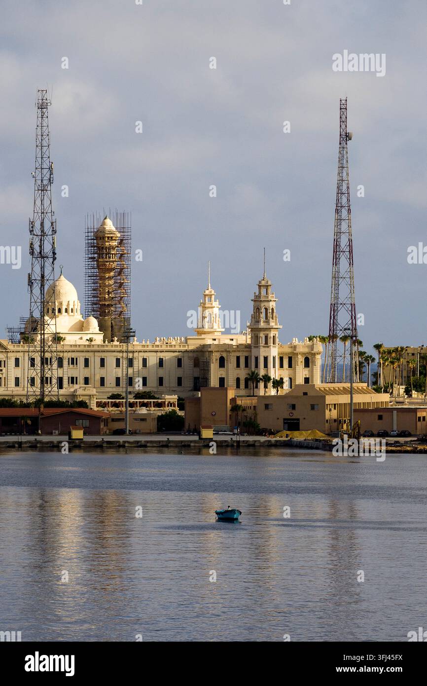 Égypte - Alexandrie, le palais de Ras Al Tin au port Banque D'Images