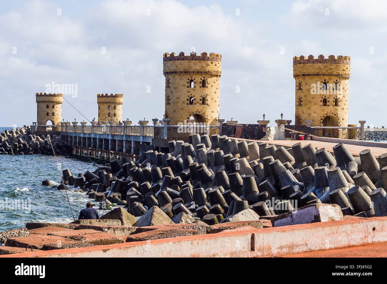 Égypte - Alexandrie, Citadelle de Qaitbay Banque D'Images