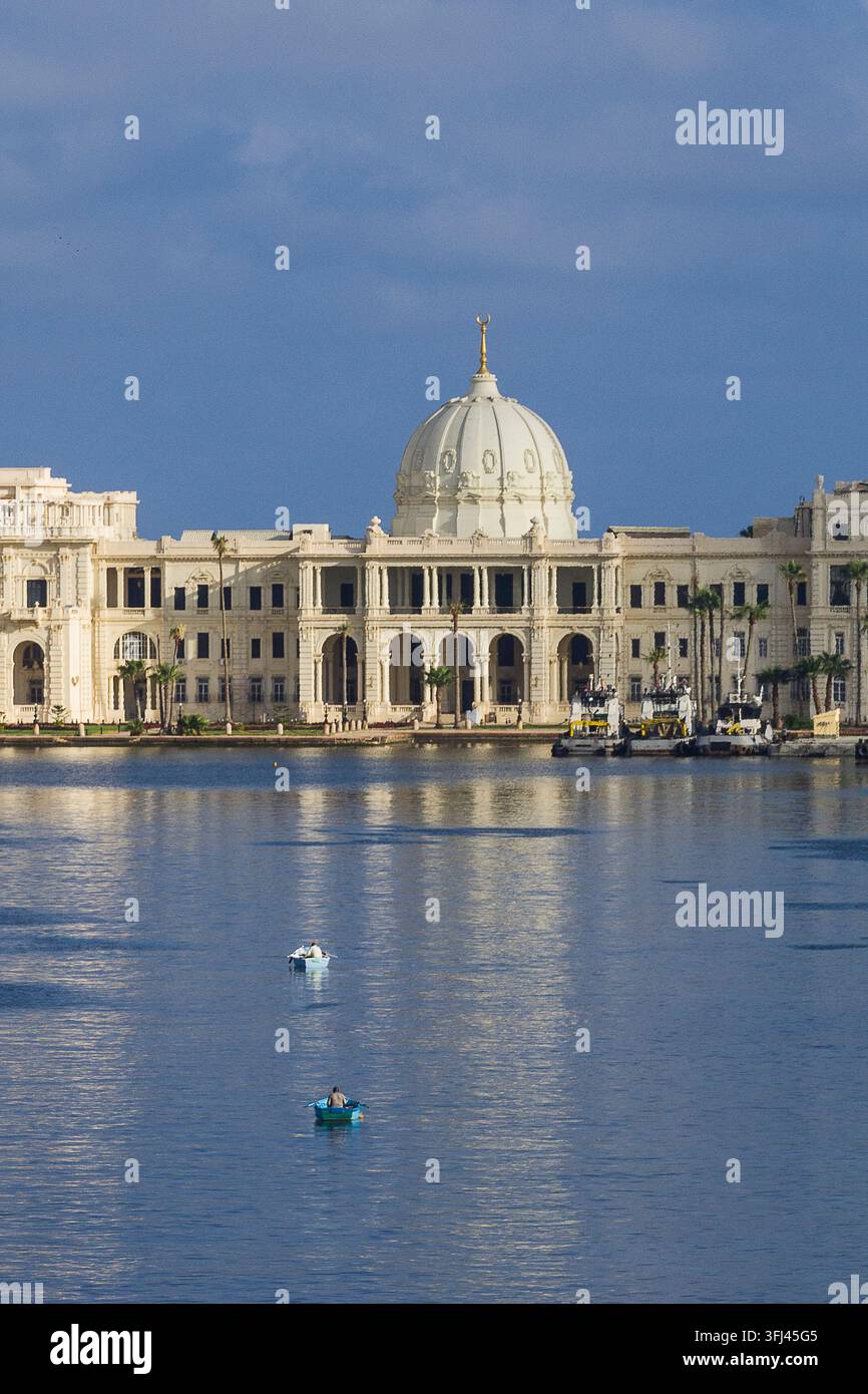Égypte - Alexandrie, le palais de Ras Al Tin au port Banque D'Images