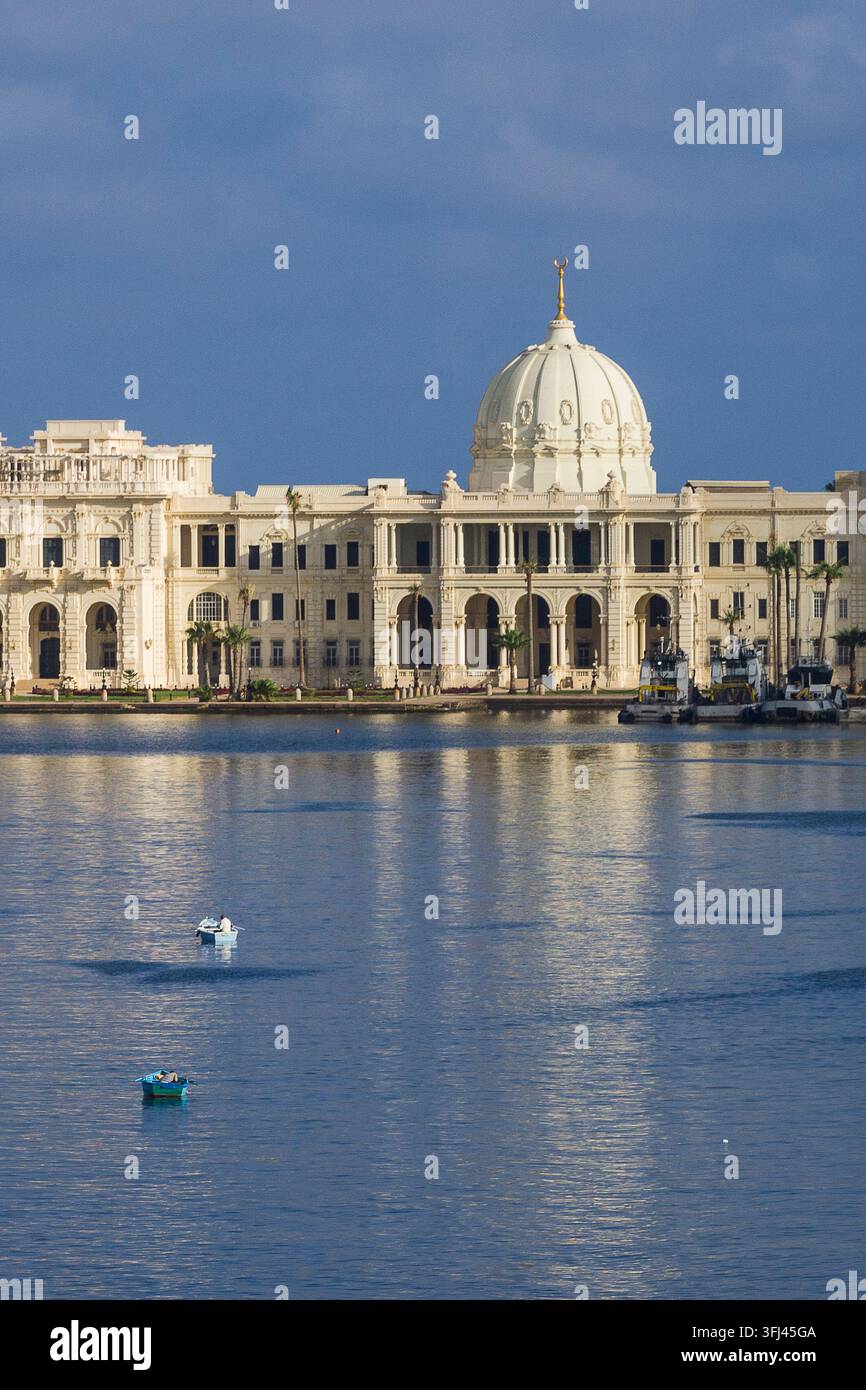 Égypte - Alexandrie, le palais de Ras Al Tin au port Banque D'Images
