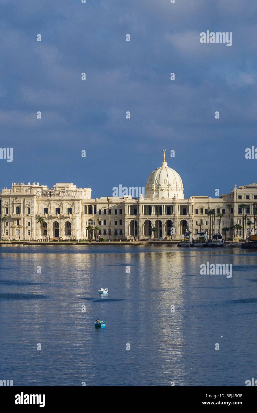 Égypte - Alexandrie, le palais de Ras Al Tin au port Banque D'Images