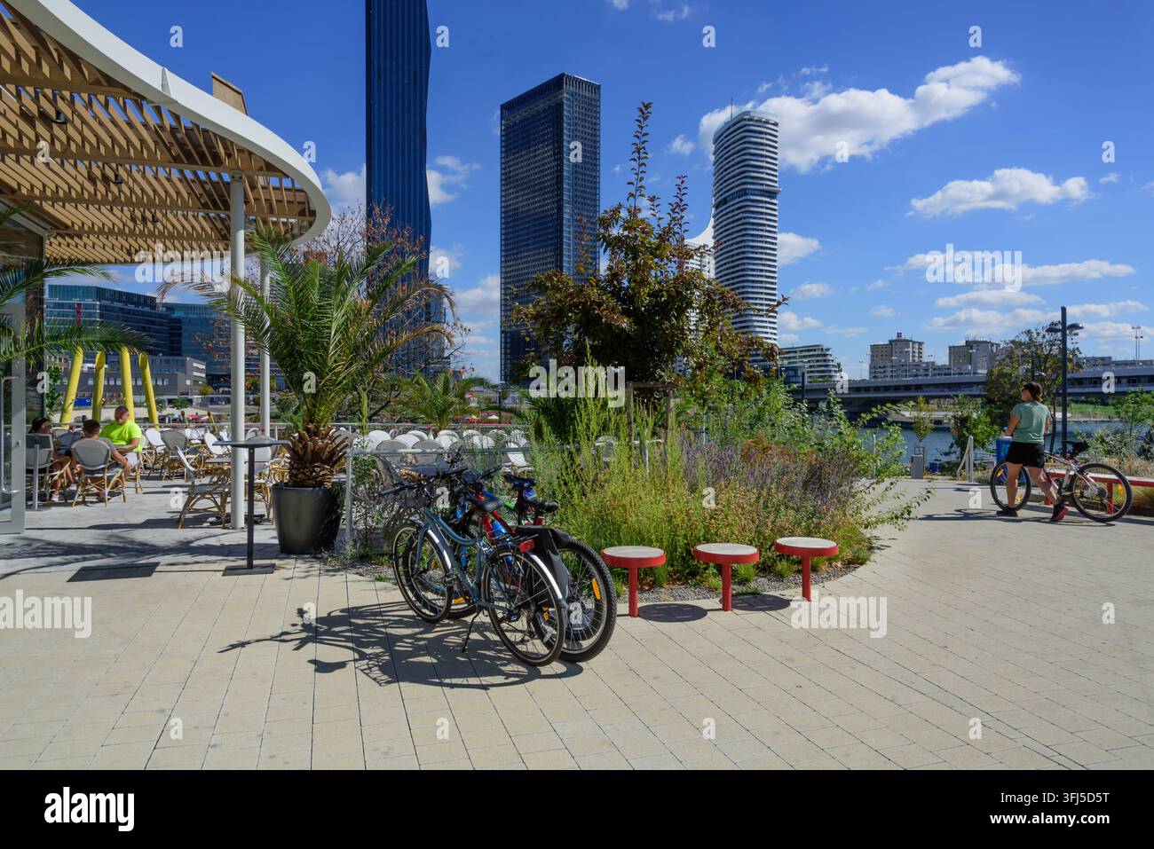 Vienne, Nouveau Danube, Île du Danube, Ponton 22 // Vienne, Nouveau Danube, Île du Danube, Ponton 22 Banque D'Images