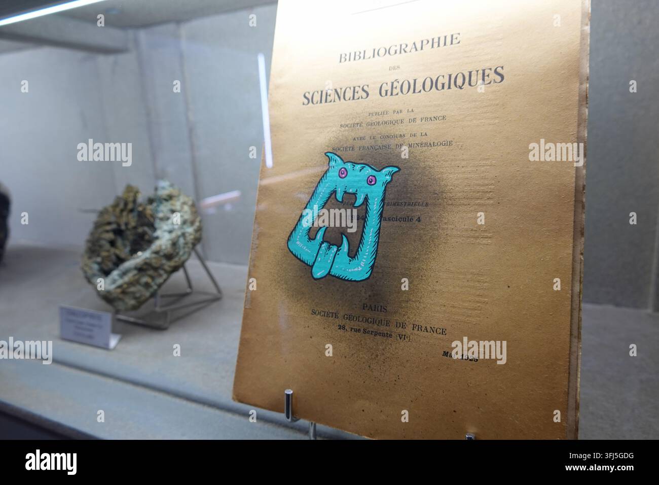 Paris, Musée de Minéralogie de l’École des Mines, exposition de l'artiste de street-art Codex Urbanus // Paris, Musée de Minéralogie de l'École des Mines de Paris Banque D'Images